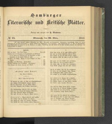 No. 25. 26. März 1851