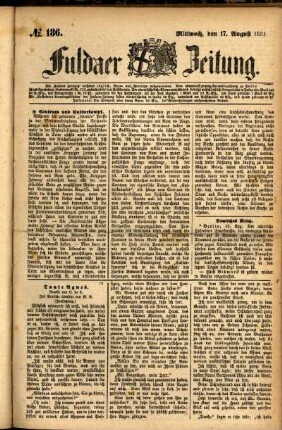 Ausgabe vom Mittwoch, den 17. August 1881.