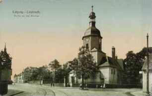 Leipzig-Leutzsch: Partie an der Kirche