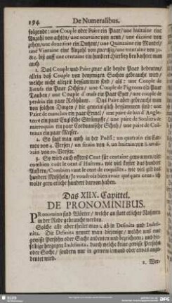 Das XIIX. Capitel. De Pronominibus