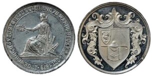 Wandsbek: Medaille auf die 1. Gewerbe- und Industrie-Ausstellung