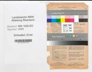 Entnazifizierung Ernst Schwafert, geb. 08.01.1885 (Verw.Angest.)