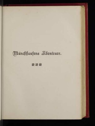 Münchhausens Abenteuer.