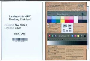 Entnazifizierung Otto Hein , geb. 13.10.1894 (Nachkalkulator)