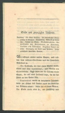 Sechs und zwanzigster Abschnitt.