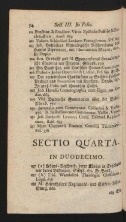 Sectio Quarta.