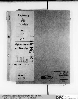 Unterhaltung des Behördenhauses in Jüterbog