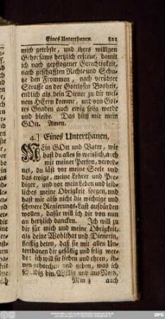 4.] Eines Unterthanen.