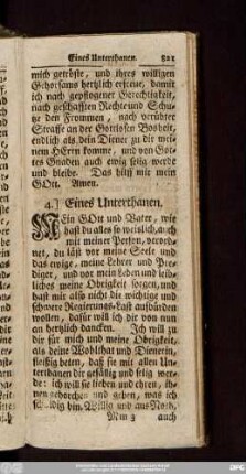 4.] Eines Unterthanen.