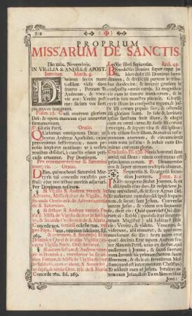 Proprium Missarum De Sanctis.