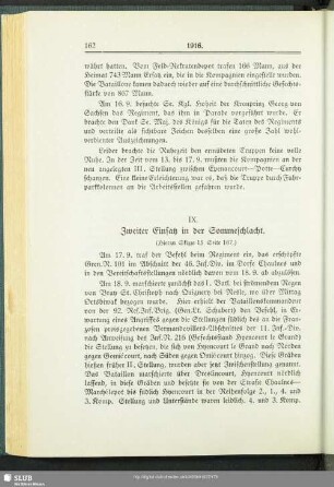 IX. Zweiter Einsatz in der Sommeschlacht