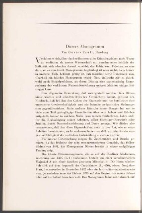 Dürers Monogramm