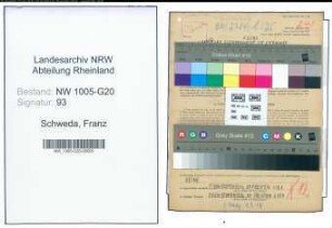 Entnazifizierung Franz Schweda , geb. 15.06.1900 (Platzmeister)