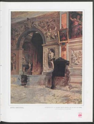 Arte nacional - Interior de la Iglesia Santa María de la Paz, en Roma : Óleo (inconcluso) de Pío Collivadino