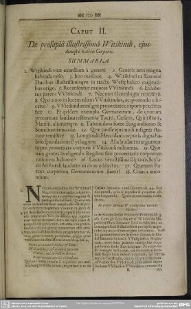Caput II. De prosapia illustrissima Witikindi, eiusdemque habitu Corporis