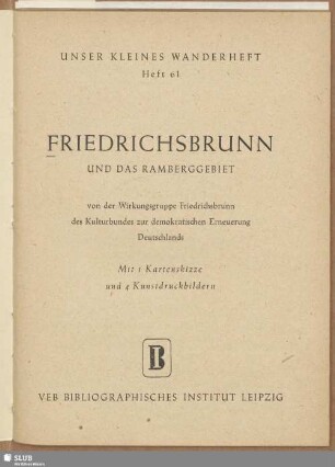 Friedrichsbrunn und das Ramberggebiet