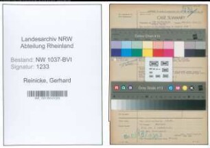 Entnazifizierung Gerhard Reinicke , geb. 15.05.1910 (Rechtsberater)