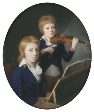 Die Brüder Friedrich Wilhelm und Johann Peter Pixis beim Musizieren