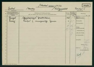 Belegungen Winterhalbjahr 1931/1932
