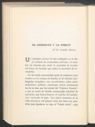 El sargento y la perdiz