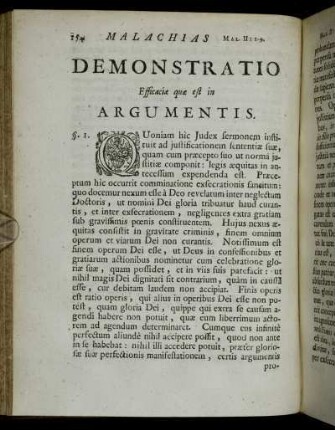 Demonstratio Efficaciæ quæ est in Argumentis.