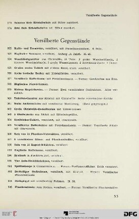 Versilberte Gegenstände (Nr. 572-602)