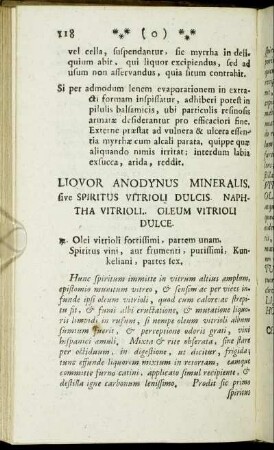 Liquor anodynus mineralis. - Oleum Tartari per deliquium.