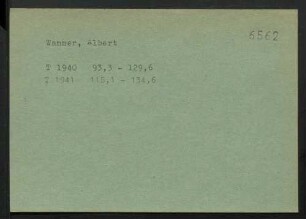 Wanner, Albert