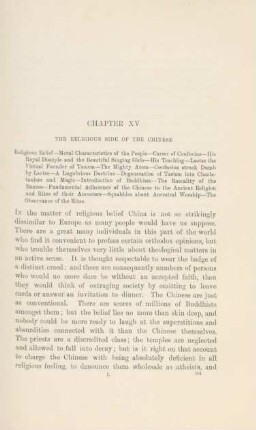 Chapter XV. The religious side of the Chinese