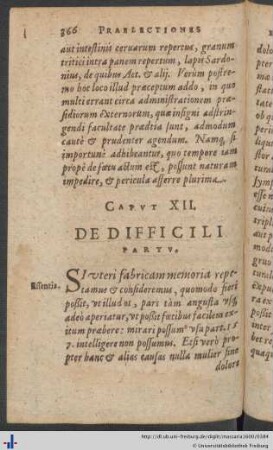 Caput XII. De Difficili Partu.
