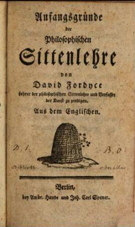 Anfangsgründe der philosophischen Sittenlehre