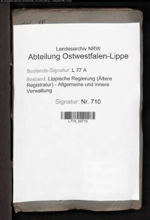 Die Unterhaltung der Kaserne für durchziehende Truppen zu Lemgo (später Hauptsteueramt), Bd. 4