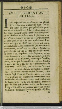 Avertissement Au Lecteur