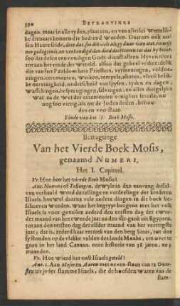 Betragtinde Van het Vierde Boek Mosis, genaamd Numeri