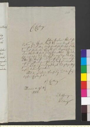 Brief von Coudray, Klemens Wenzeslaus an Goethe, Johann Wolfgang von