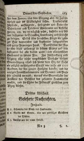 Dritter Abschnit. Gelehrte Nachrichten.