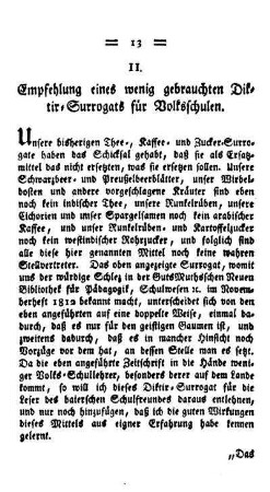 Empfehlung eines wenig gebrauchten Diktir-Surrogats für Volksschulen