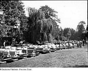 Spreewald. Liegeplatz der Spreewaldkähne