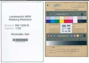 Entnazifizierung Karl Wonhoefer , geb. 05.01.1898 (Kaufmann)