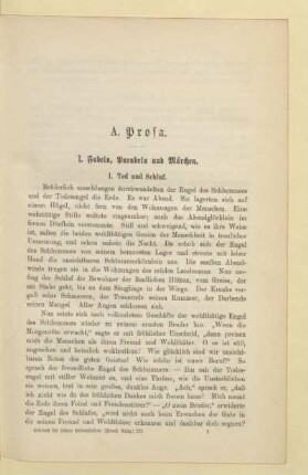 I. Fabeln, Parabeln und Märchen