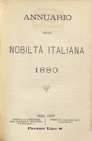 Annuario della nobiltà italiana. 1880