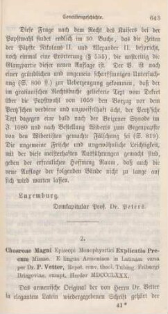 643-648 [Rezension] Chosroes Magnus, Chosroae Magni episcopi monophysitici explicatio precum missae