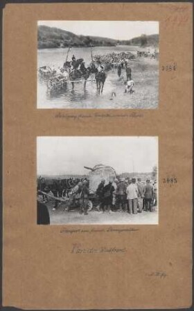 Transport eines französ. Panzergeschützes