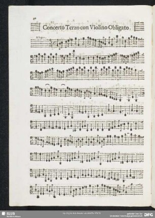 Concerto terzo con violino obligato