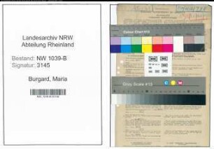 Entnazifizierung Maria Burgard , geb. 16.12.1908 (Lehrerin)