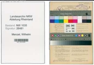 Entnazifizierung Wilhelm Menzel , geb. 30.05.1901 (Steiger)