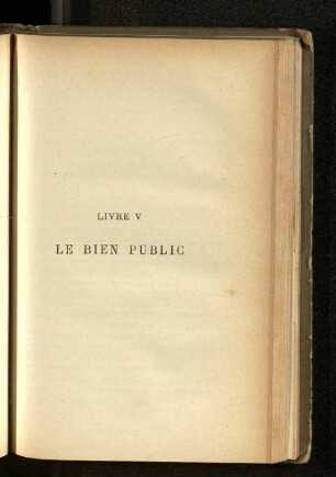 Livre V Le Bien Public