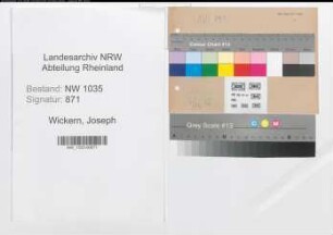 Entnazifizierung Joseph Wickern , geb. 00.00.0000 ()