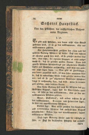 Sechstes Hauptstück.
