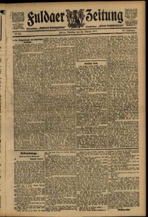 Ausgabe vom Dienstag, den 22. Oktober 1907.